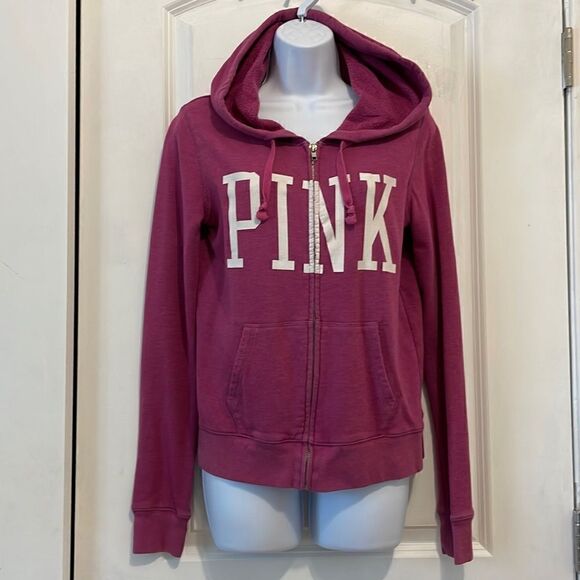 PINK Barbie Pink color VS zip up hoodie jacket sweatshirt - Picture 1 of 14